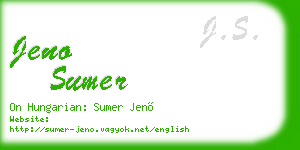 jeno sumer business card